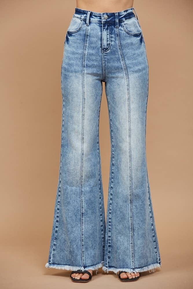 WIDE LEG PALAZZO FIT JEANS WITH STRETCH 2472PIC
