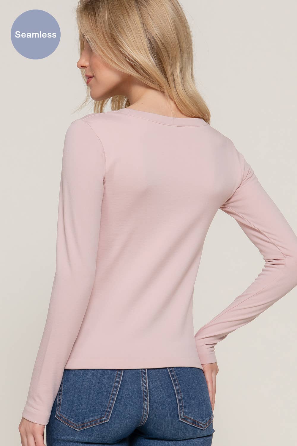 Long Sleeve Crew Neck Inner Fur Seamless Top