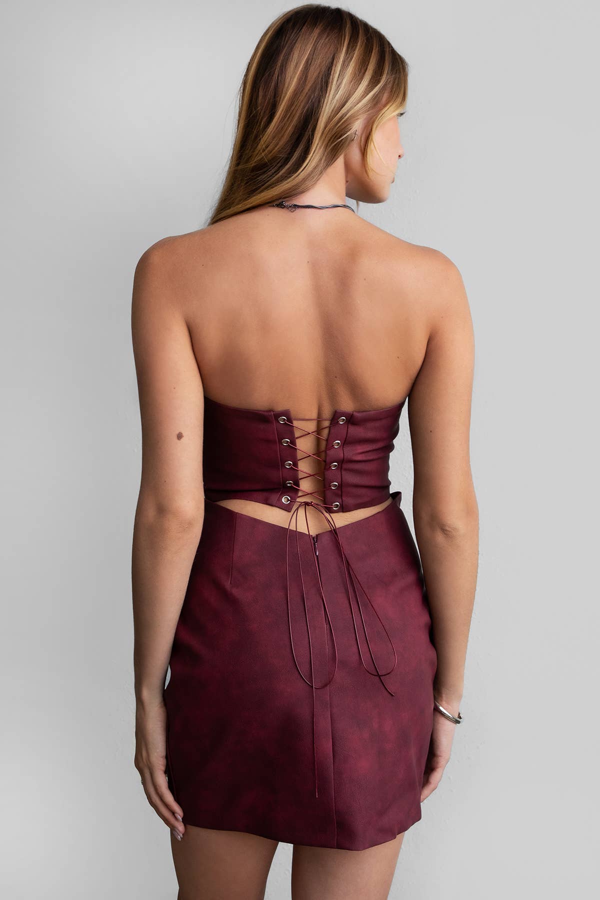 ARIZONA  Embroidered Western Strapless Bodycon Mini Dress