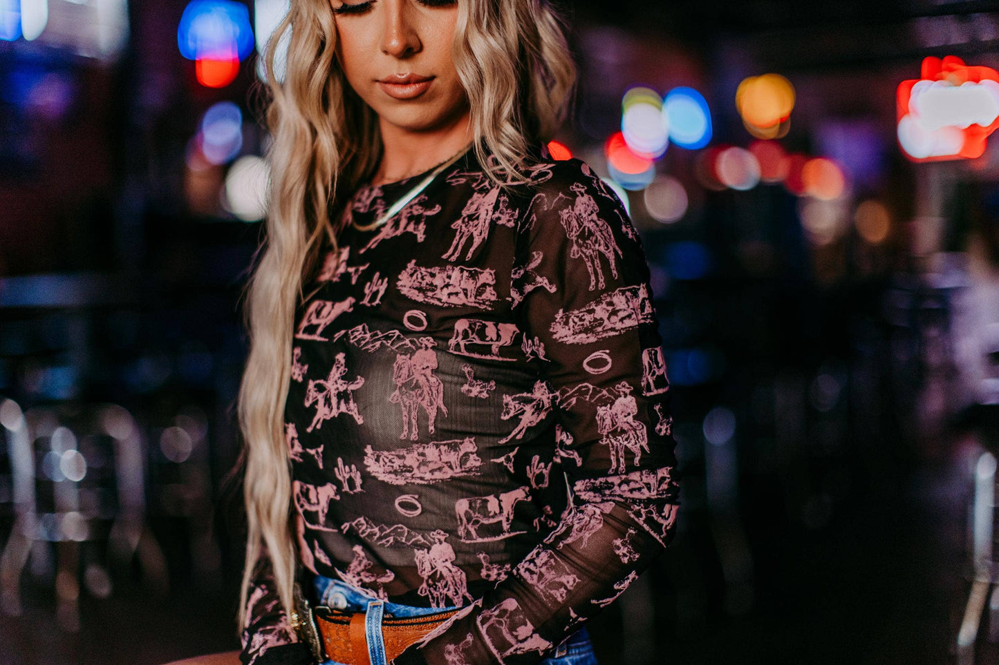 MK530 Western Scene 3D Print Mesh Top