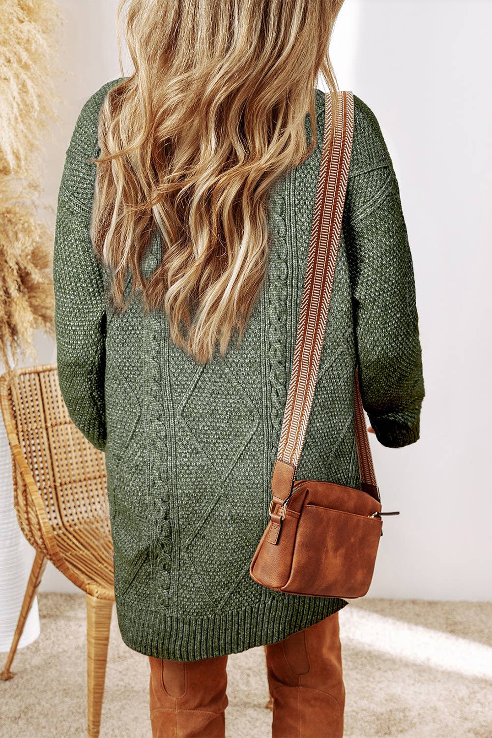 Grace Cable Knit Loose Fit Knit Sweater Dress | S-3XL